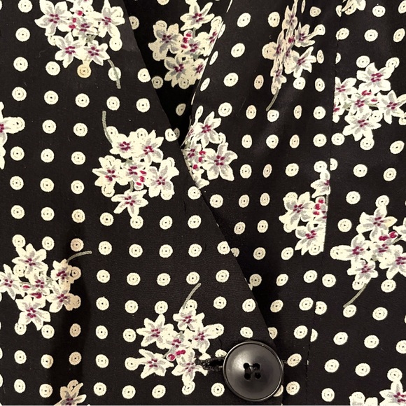 Vintage 80s Mariella Burani 100% Silk Soft Blazer Blouse Made in Italy, Size 10 - Picture 7 of 8